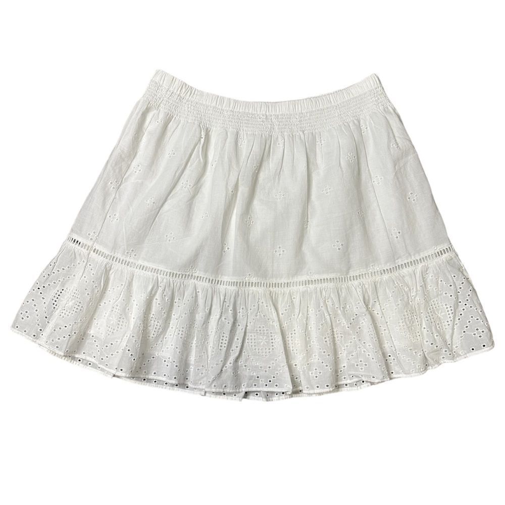 Madewell White Eyelet Ruffle Mini Skirt - Picture 3 of 14